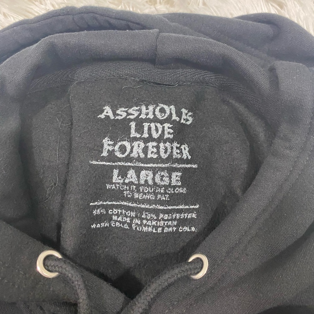 ALF ASSHOLES LIVE FOREVER Hello Titty Hello Kitty Hoodie Sweatshirt Black L, XXL - Picture 7 of 14